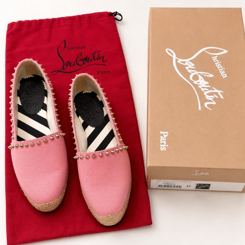 #Christian Louboutin Pink Espadrilles Size 37